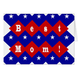 Meilleure maman en forme de diamant patriotique
