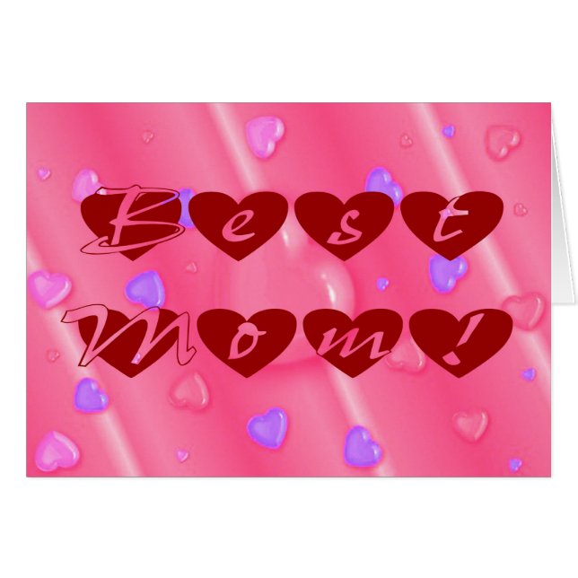 Meilleure maman en Hearts (Devant horizontal)