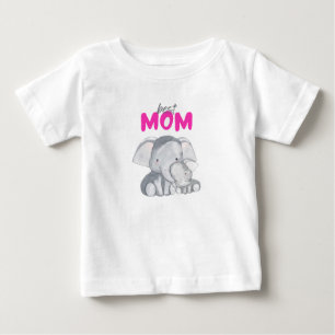 Meilleure maman Imprimé moderne blanc t-shirt bébé