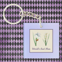 Meilleure maman irlandaise et papillon sur violet