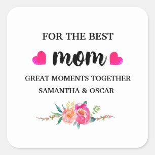 Meilleure maman jamais Cadeau Étiquette aux boug