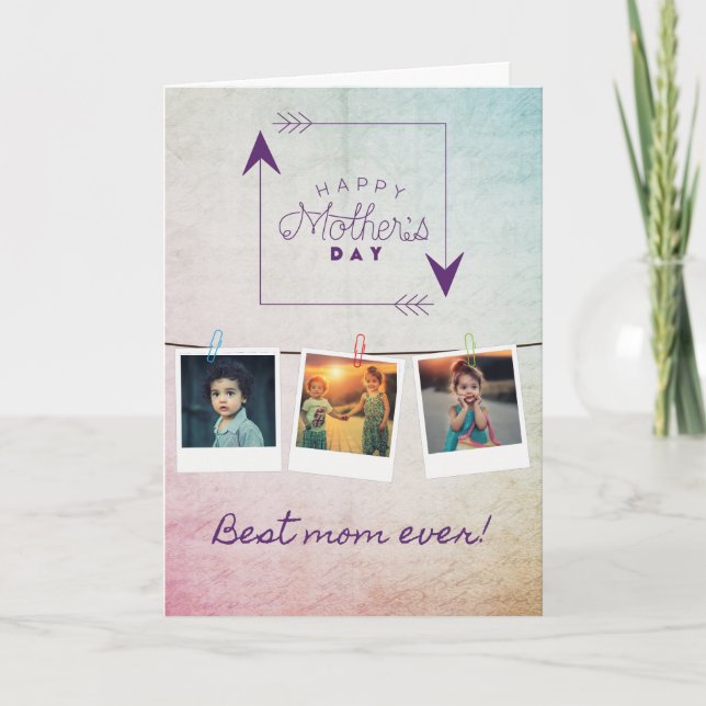 Meilleure maman jamais Carte photo de la fête des  (Devant)