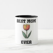 Meilleure maman Jamais Mug - Floral Fête des mères