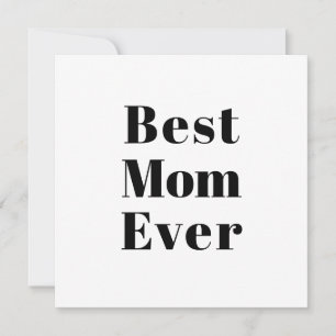 Meilleure maman Jamais noir blanc carte de typogra