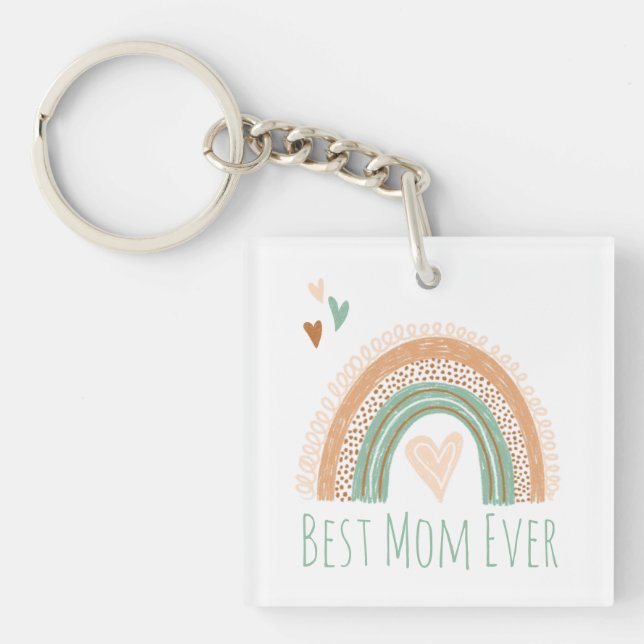 Meilleure maman jamais photo Boho Arc-en-ciel (Devant)