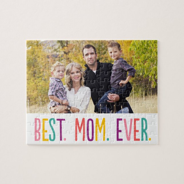 Meilleure maman jamais Photo Puzzle personnalisé (Horizontal)