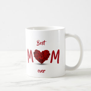 Meilleure Maman Jamais Rose Bouquet de coeur - Mug