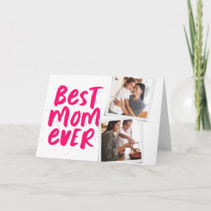Meilleure maman Jamais rose photo Carte de la fête