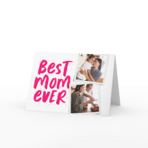 Meilleure maman Jamais rose photo Carte de la fête
