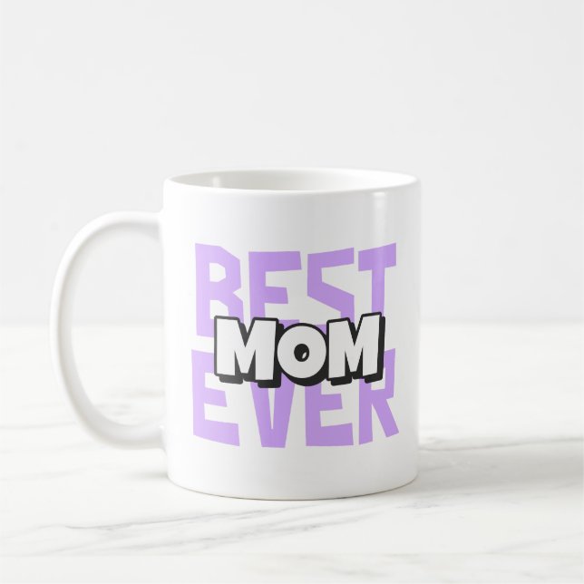 Meilleure maman Jour de typographie Mug - cadeau d (Gauche)