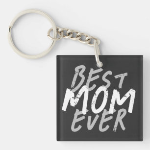 Meilleure Maman Moderne Grunge Blanc et Gris