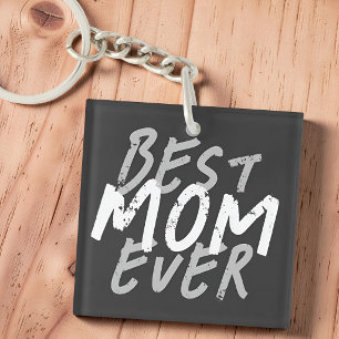 Meilleure Maman Moderne Grunge Blanc et Gris