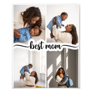 Meilleure Maman Personnalisée 4 Photo Collage