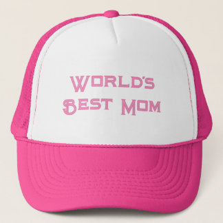 Meilleure maman personnalisée Texte rose Casquette