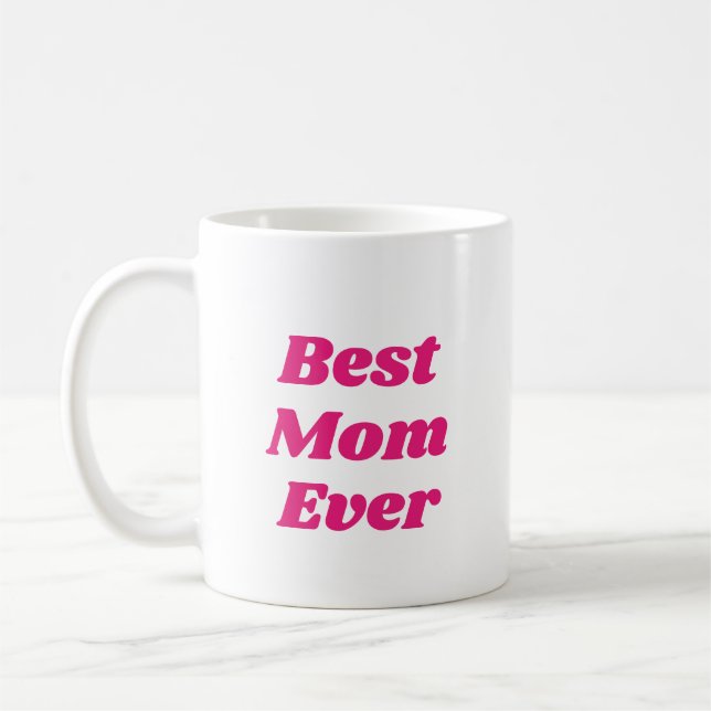 Meilleure maman rose Jamais Café Mug (Gauche)