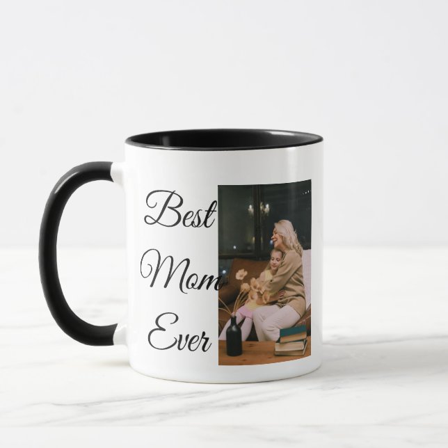 Meilleure maman toujours Mug - Photo personnalisée (Gauche)