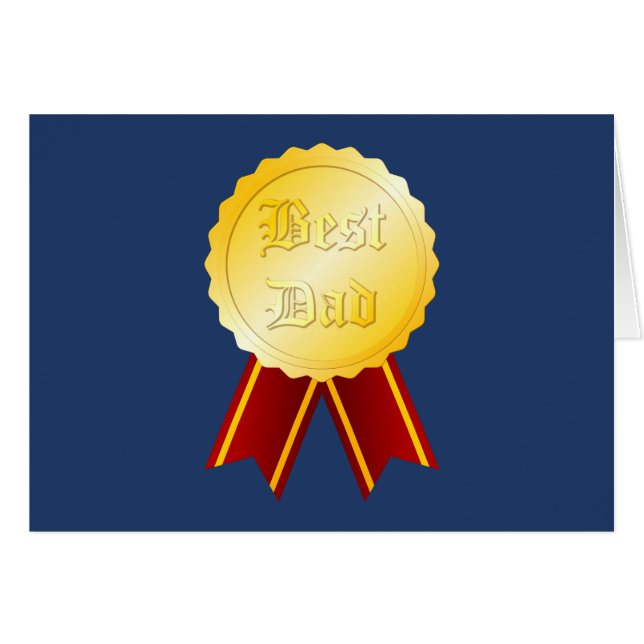 Meilleure médaille Papa Ruban Fête du Père (Devant horizontal)