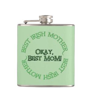 Meilleure mère irlandaise flacon vert emballé