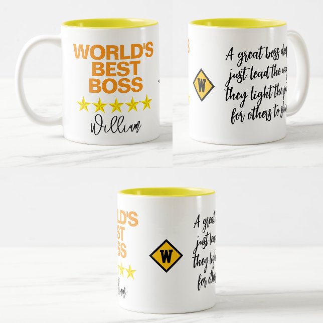 Meilleure Mug Boss du monde | Nom personnalisé dev (Worlds Best Boss)