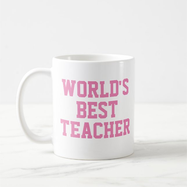 Meilleure Mug Cadeau Enseignant au monde (Gauche)