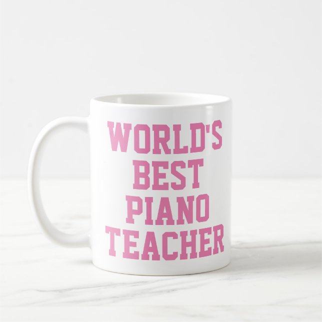 Meilleure Mug Cadeau Enseignant Piano au monde (Gauche)