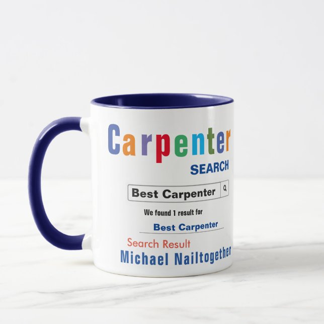 Meilleure Mug de charpentier sur mesure (Gauche)
