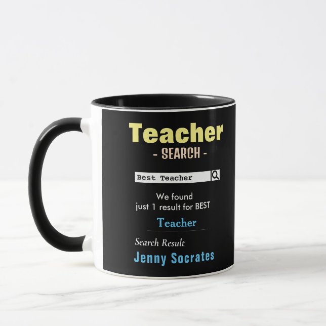 Meilleure Mug d'enseignant sur mesure drôle (Gauche)