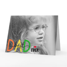 Meilleure Papa de tous Carte de vœux pliée pour la