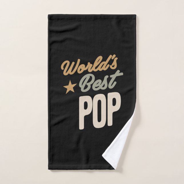 Meilleure pop du monde - Cadeaux père et grand-pèr (Serviette à main)