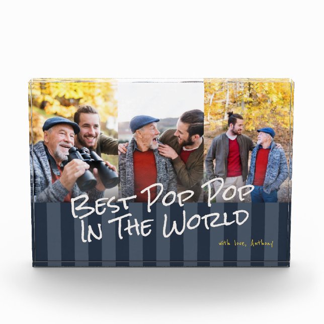 Meilleure Pop Pop Dans Le Monde Bloc Photo Personn (Devant)