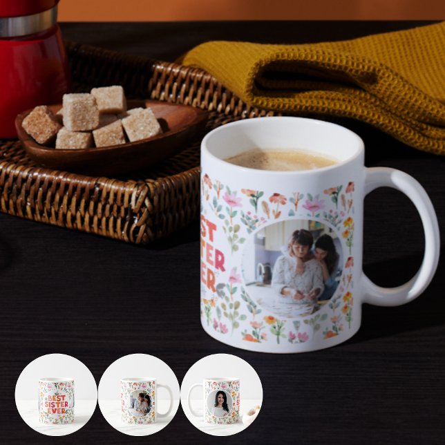 Meilleure soeur toujours Mug - Célébrez maman avec (Mother's Day Mug,
Best Mom Ever Mug,
Personalized Mug,
Wildflower Mug,
Mom Gift,
Mother's Day G)