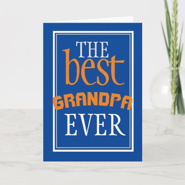 Meilleure typographie jamais grand-père Carte d'an (Devant)