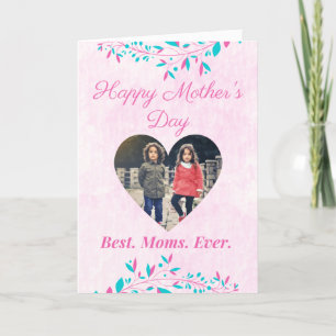 Meilleures mamans jamais Carte photo de la fête de