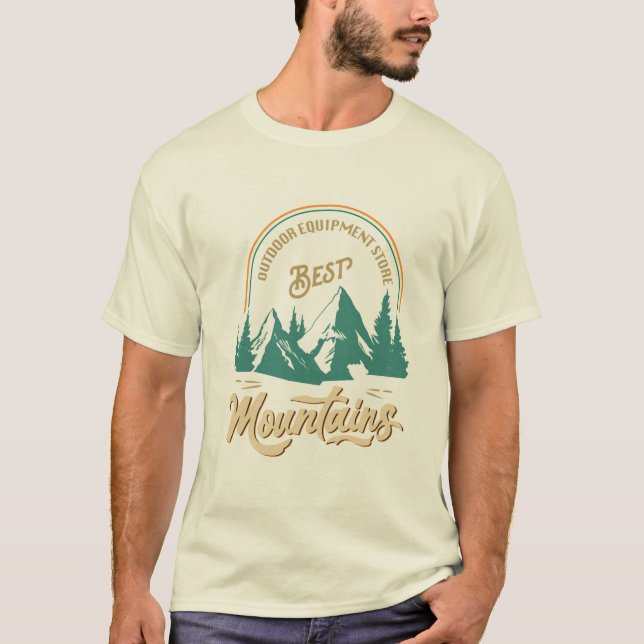 Meilleures Montagnes Équipement extérieur T-shirt  (Devant)