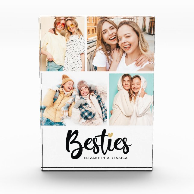 Meilleurs amis Besties Photo Collage Bloc (Devant)