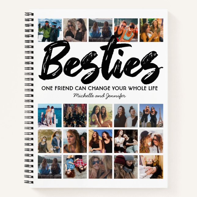 Meilleurs amis | Besties Photo Collage Carnet (Devant)