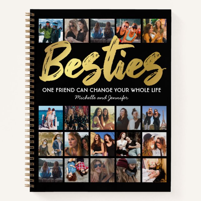 Meilleurs amis | Besties Photo Collage Carnet (Devant)