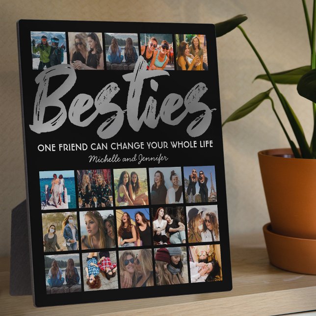 Meilleurs amis | Besties Photo Collage Plaque (Créateur téléchargé)