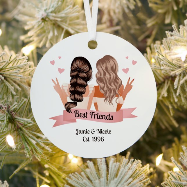 Meilleurs amis Noël Cercle métallique Ornement (Insitu)