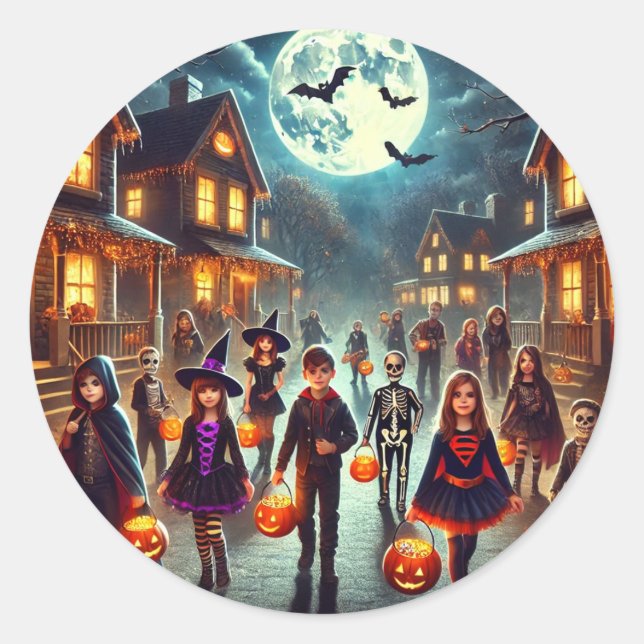 Meilleurs autocollants soirée Halloween  (Devant)