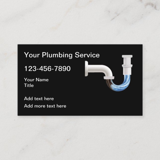 Meilleurs Cartes de visite de service de plomberie (Devant)
