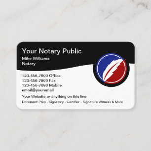 Meilleurs Cartes de visite publics de notaires mod