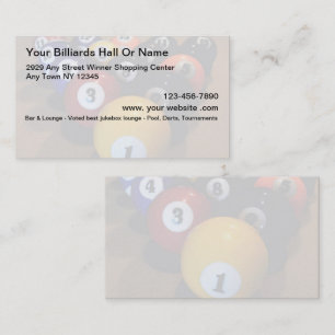 Meilleurs Cartes de visite sportifs du Billiard Ha