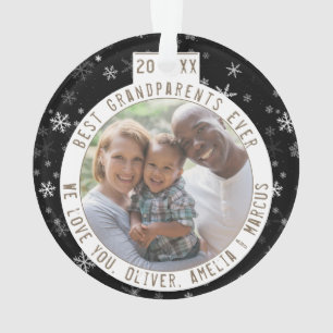 Meilleurs grands-parents Snowflake Black Keepsaké 