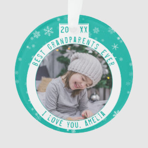 Meilleurs grands-parents Snowflake Green Keepsaké 