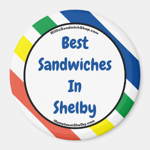 Meilleurs Sandwichs Dans Shelby Fun Colours Magnet