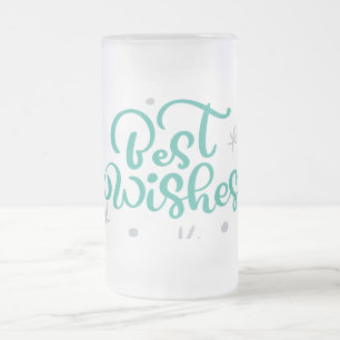 Meilleurs souhaits de bière en verre congelé Mug