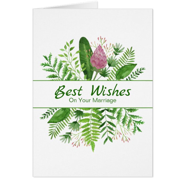 "Meilleurs voeux" carte de mariage de (Devant)