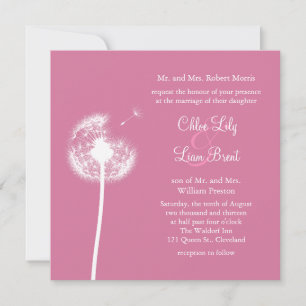 Meilleurs voeux ! Faire-part de mariage (fuchsia)