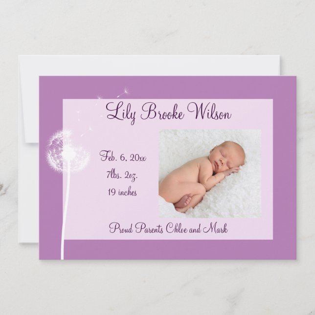 Meilleurs voeux ! ! ! Faire-part de naissance 1 (v (Devant)